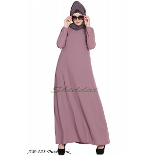 A-line inner abaya- Puce Pink